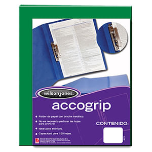 Carpeta Accogrip Carta Con Palanca Verde Oscuro P4781