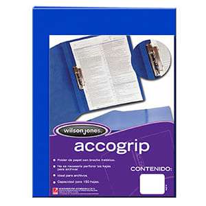 CARPETA ACCOGRIP OFICIO CON PALANCA  AZUL OSCURO