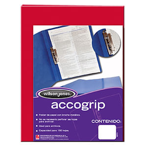 Carpeta Accogrip Oficio Con Palanca Rojo P0971