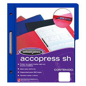 Carpeta Accopress Carta Con Broche Azul Oscuro P4554
