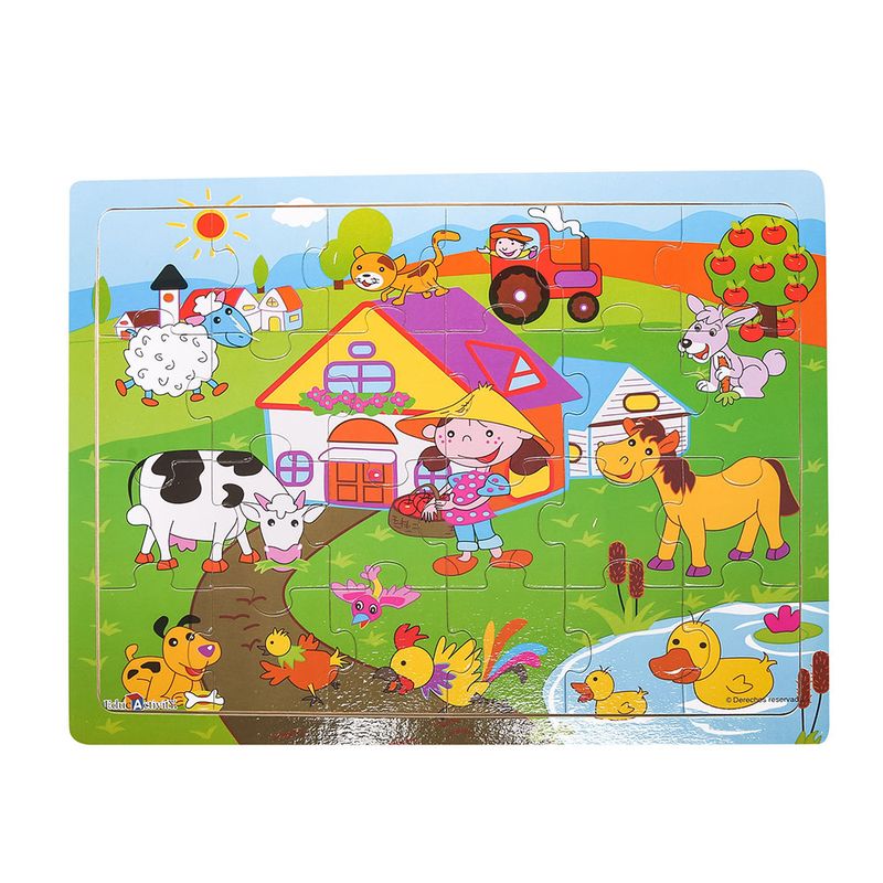 JUEGO MADERA ROMPECABEZAS GRANJA