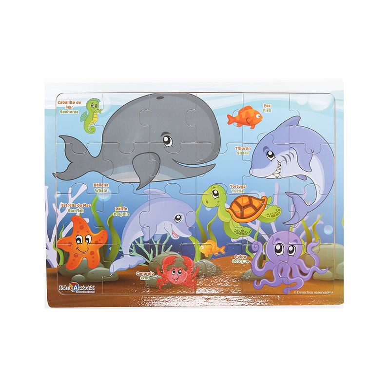 JUEGO MADERA ROMPECABEZAS OCEANO