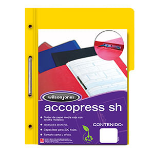 Carpeta Accopress Oficio Con Broche Amarillo P4563