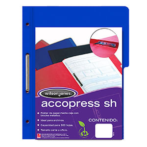 CARPETA ACCOPRESS OFICIO CON BROCHE AZUL OSCURO