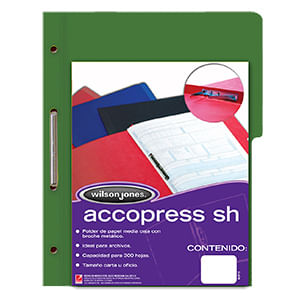 Carpeta Accopress Oficio Con Broche Verde Oscuro P1315