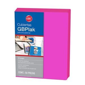 Cubierta Plastica Carta Lisa Fucsia 25 Juegos P6822