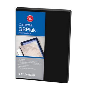 Cubierta Plastica Carta Negro Liso 10 Juegos Gbplack Mx01862