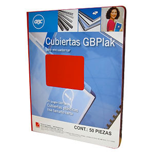 Cubierta Plastica Carta Rojo 25 Juegos Gbplak P3547
