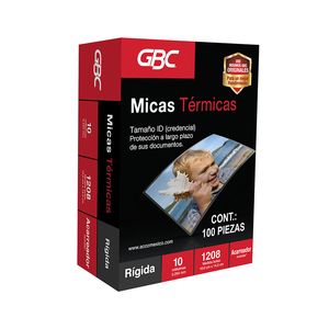 Mica Termica 1208 Para Tarjeta Circulacion 10X14.5 100Pzas (10Mil) M130172