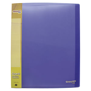 Carpeta Carta Con 40 Micas Morado Transp 22832