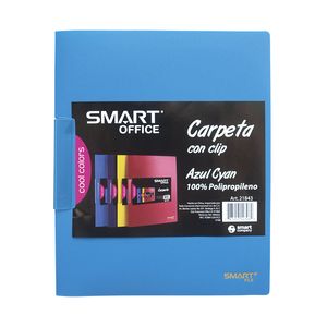Carpeta Carta Plastico Con Clip Azul Cyan Cool Colors 21843