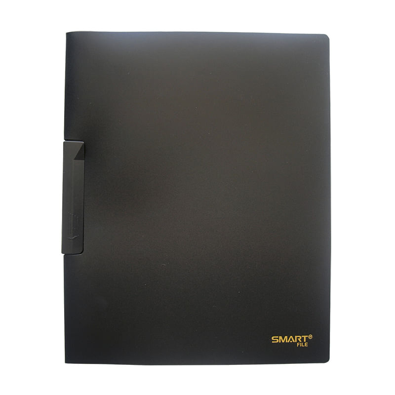 CARPETA CARTA PLASTICO CON CLIP NEGRO SOLIDO