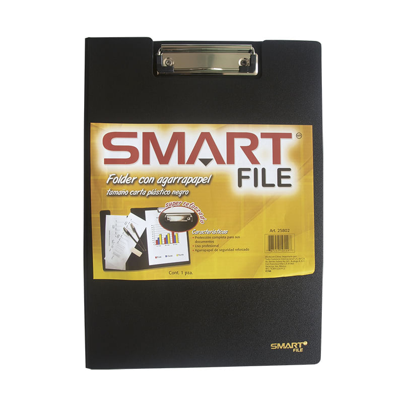 CARPETA CARTA PORTABLOCK CON AGARRAPAPEL NEGRO