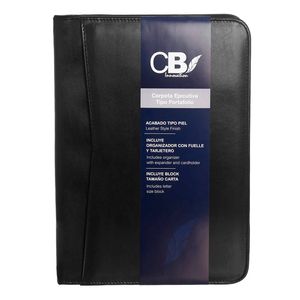Carpeta Ejecutiva Carta Con Cierre Negro Carpeta E-105