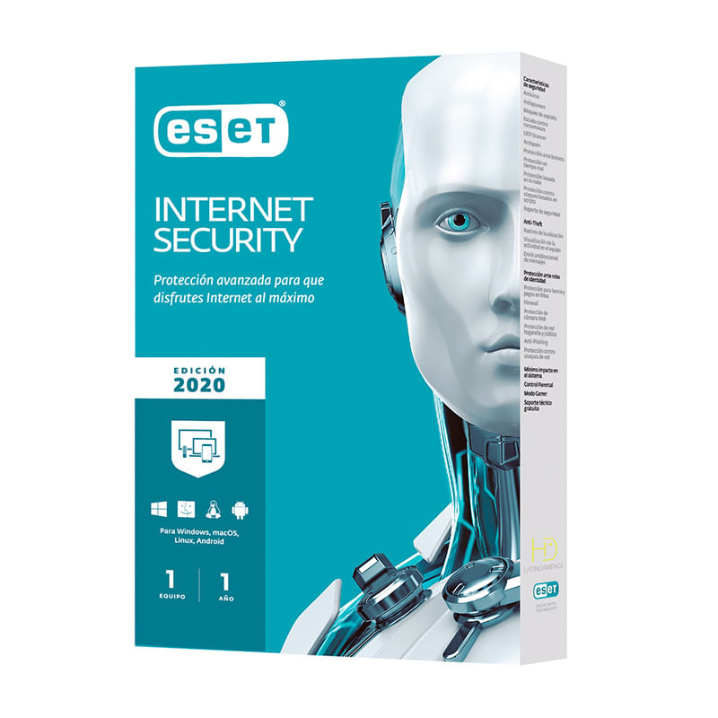 ANTIVIRUS ESET INTERNET SECURITY 1 USUARIO V13 V2020