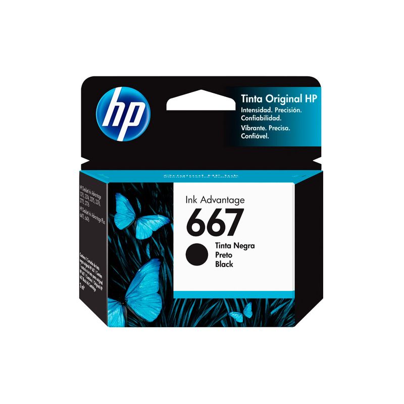 CARTUCHO DE TINTA HP 667 NEGRO 3YM79AL