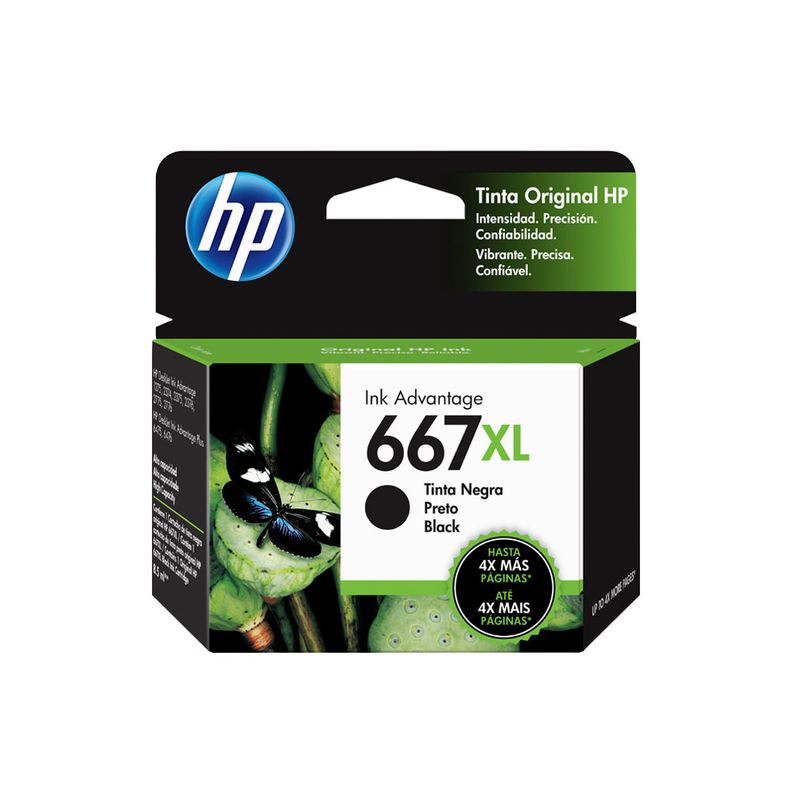 CARTUCHO DE TINTA HP 667XL NEGRO 3YM81AL