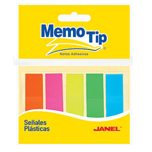 MINIBANDERITAS 5 COLORES NEON 1/2X169" MINI MEMOTIP