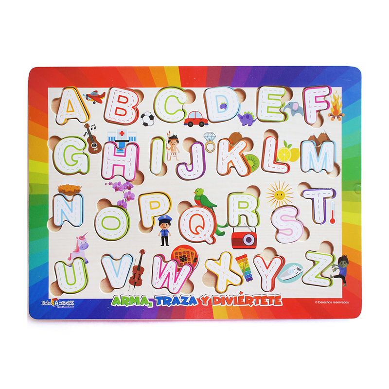 JUEGO MADERA DIDACTICO ABECEDARIO ILUSTRADO