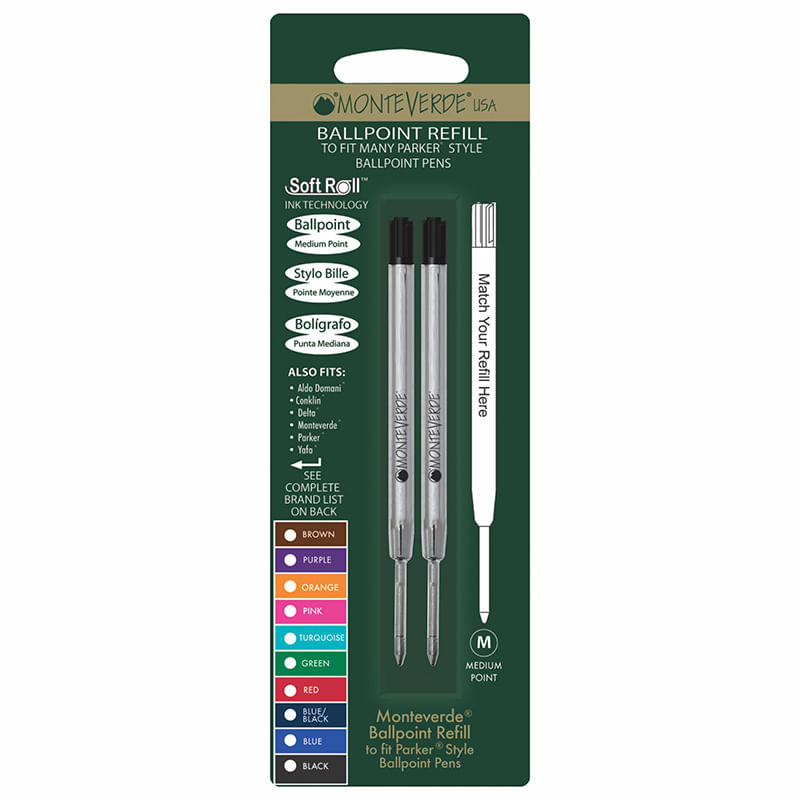 REPUESTO PM NEGRO BOLIGRAFO PARKER P132 BLT C/2 MONTEVERDE