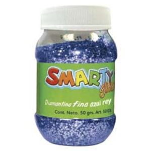 Diamantina Fina Bote C/50G Azul Rey 50103