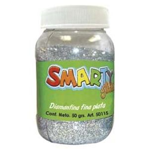 Diamantina Fina Bote C/50G Plata 50115