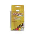 CHINCHES PLASTICO COLORES SURTIDOS C/100PZAS SMART BLT