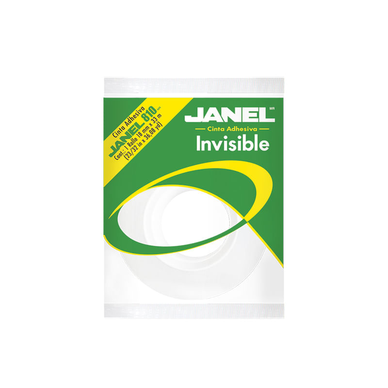 CINTA ADHESIVA INVISIBLE 18MMx33M JANEL