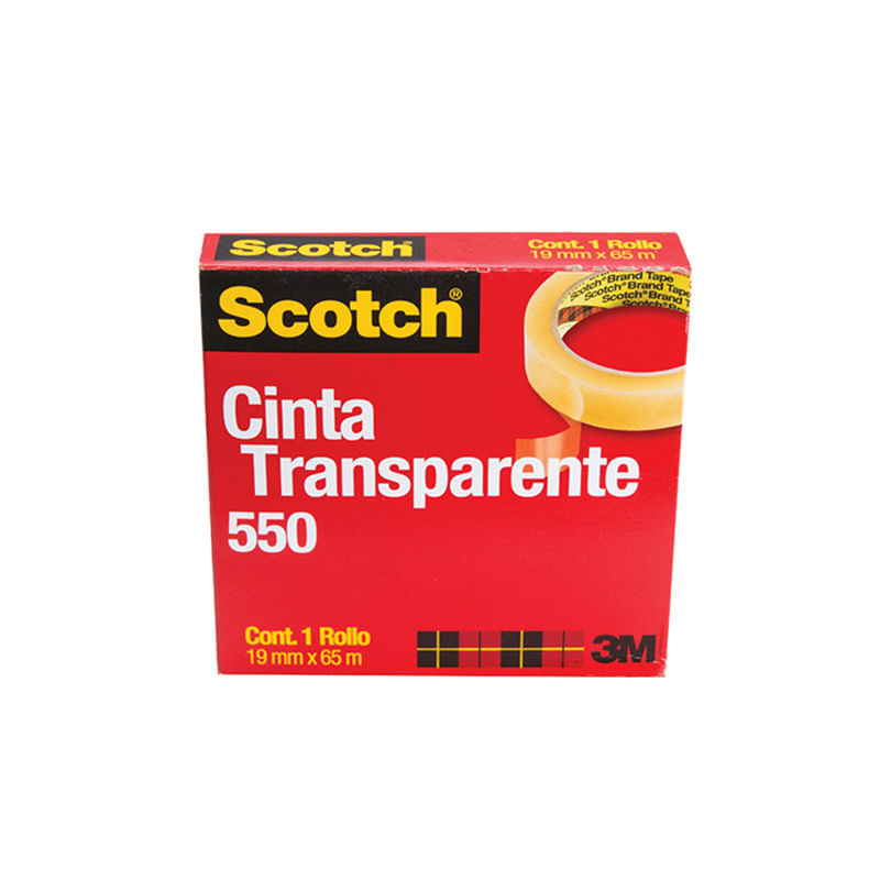 CINTA ADHESIVA TRANSP 550 18x65M ACETATO