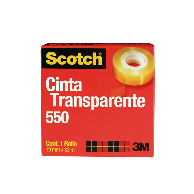 CINTA ADHESIVA TRANSP 550 19x33M ACETATO