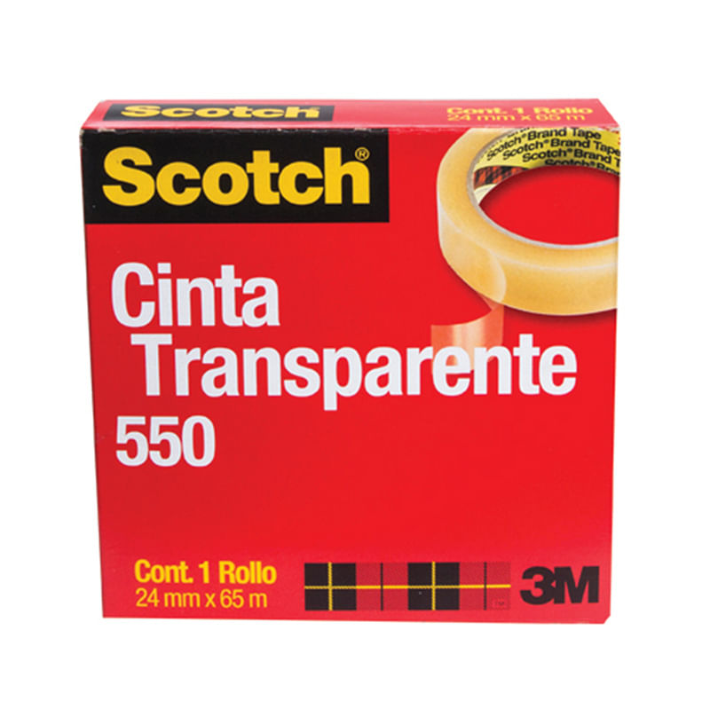 CINTA ADHESIVA TRANSP 550 24x65M ACETATO