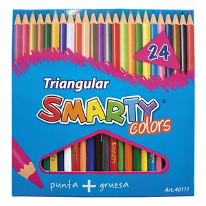 Lapices De Color 24-L Triangular Smarty 40111