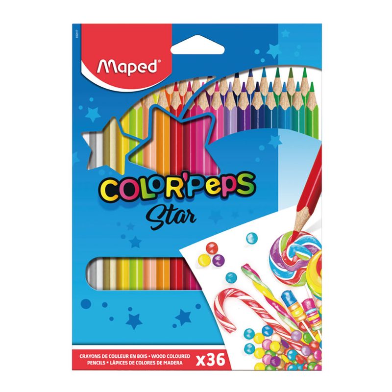 LAPICES DE COLOR 36-L TRIANGULAR COLOR'PEPS