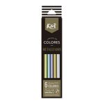 LAPICES DE COLOR 6-L RED METALIZADOS KIUT