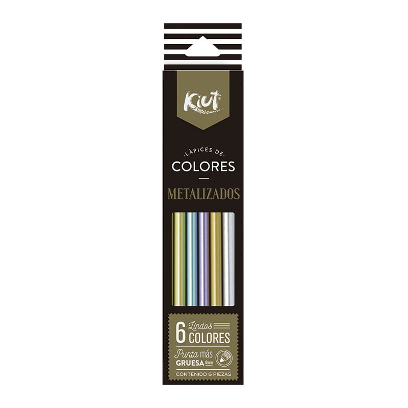 LAPICES DE COLOR 6-L RED METALIZADOS KIUT