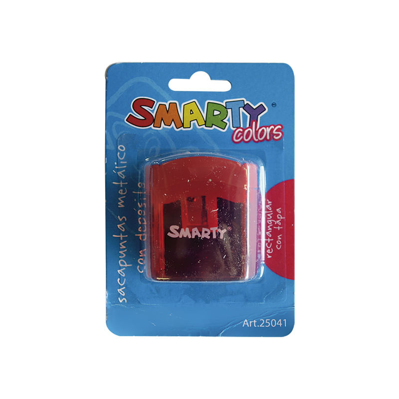 SACAPUNTAS METALICO CON DEPOSITO RECTANGULAR CON TAPA BLT
