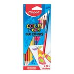 LAPICES DOBLE COLOR 12-L TRIANGULAR DUO COLOR PEPS
