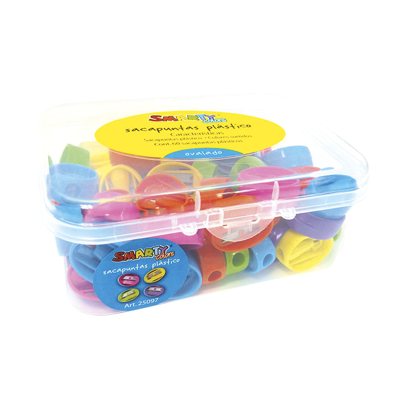 SACAPUNTAS PLASTICO OVALADO C/60