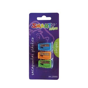 Sacapuntas Plastico Stripes Con 3 Blt 25050