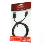 CABLE USB A MICRO USB DE 12M, NEGRO