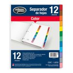 SEPARADOR 12DIV CARTA COLORES SURTIDOS WJ