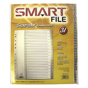 SEPARADOR 31DIV NUMERICO SMART PLASTICO