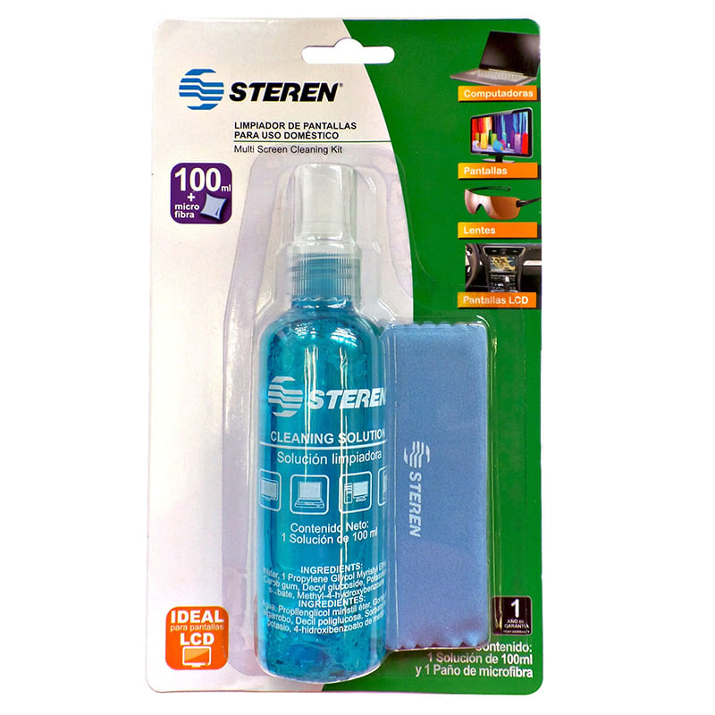 LIMPIADOR EN SPRAY PARA PANTALLAS DE 100 ML, STEREN