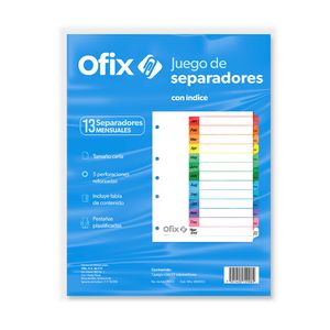 Separador Ofix 12Div Mensual P6912