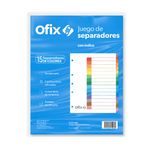 SEPARADOR OFIX 15DIV COLORES