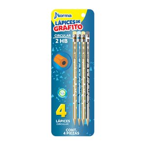 Lapiz Grafito Con Goma #2 Red Metalizado Blt Con 4 584157