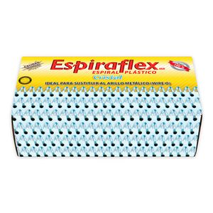 Espiral Plastico 10Mm Cristal Con 100Pzas Espiraflex E10C