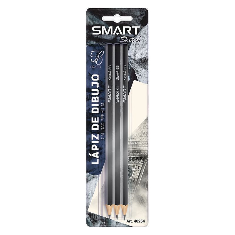 LAPIZ PARA DIBUJO 5B PREMIUM SKETCH BLT CON 3