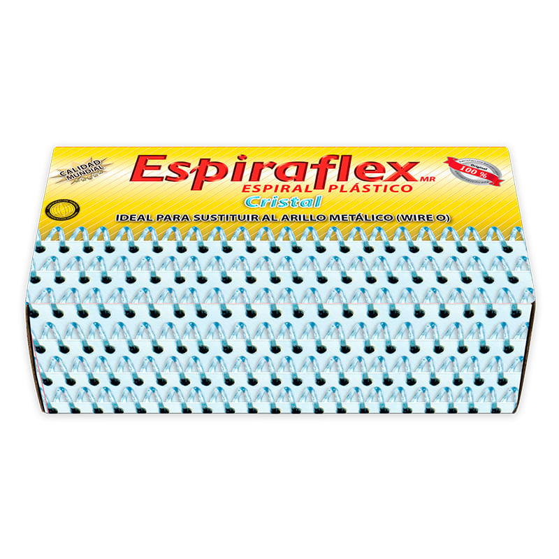 ESPIRAL PLASTICO 25MM CRISTAL CON 33PZAS ESPIRAFLEX