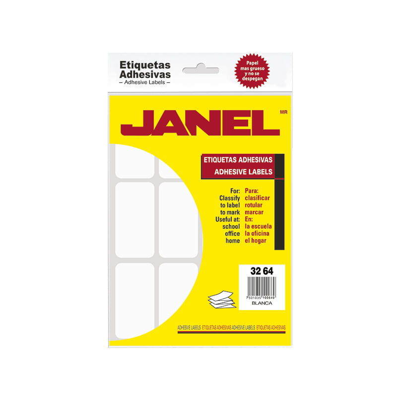ETIQUETA BLANCA 100 No24 32X64 C/240
